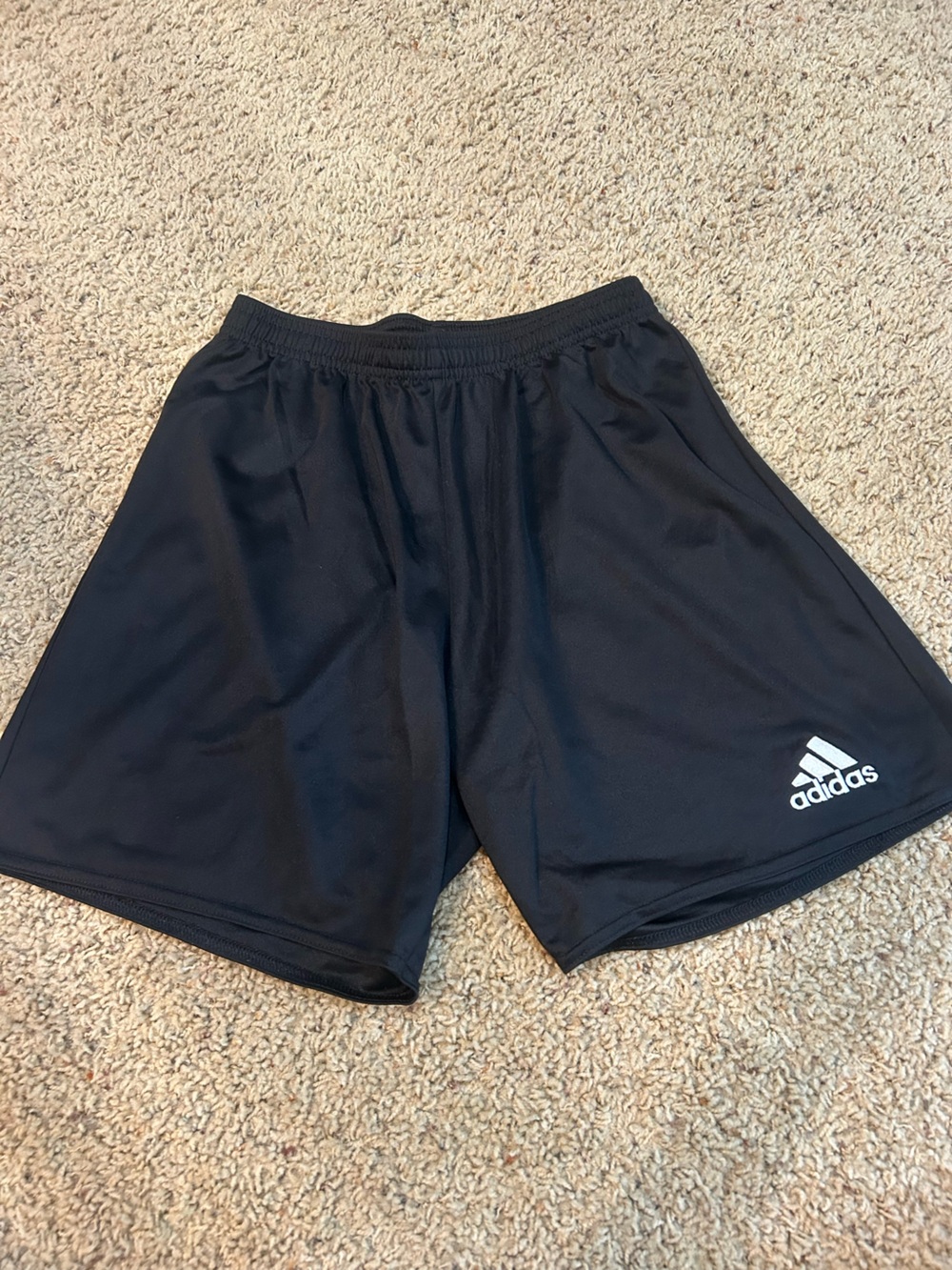 adidas Black Training Shorts with White Logo